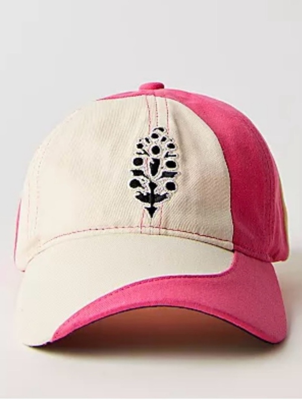 NWT❤️Fp movement Pink and Cream Baseball Cap with Embroidered logo